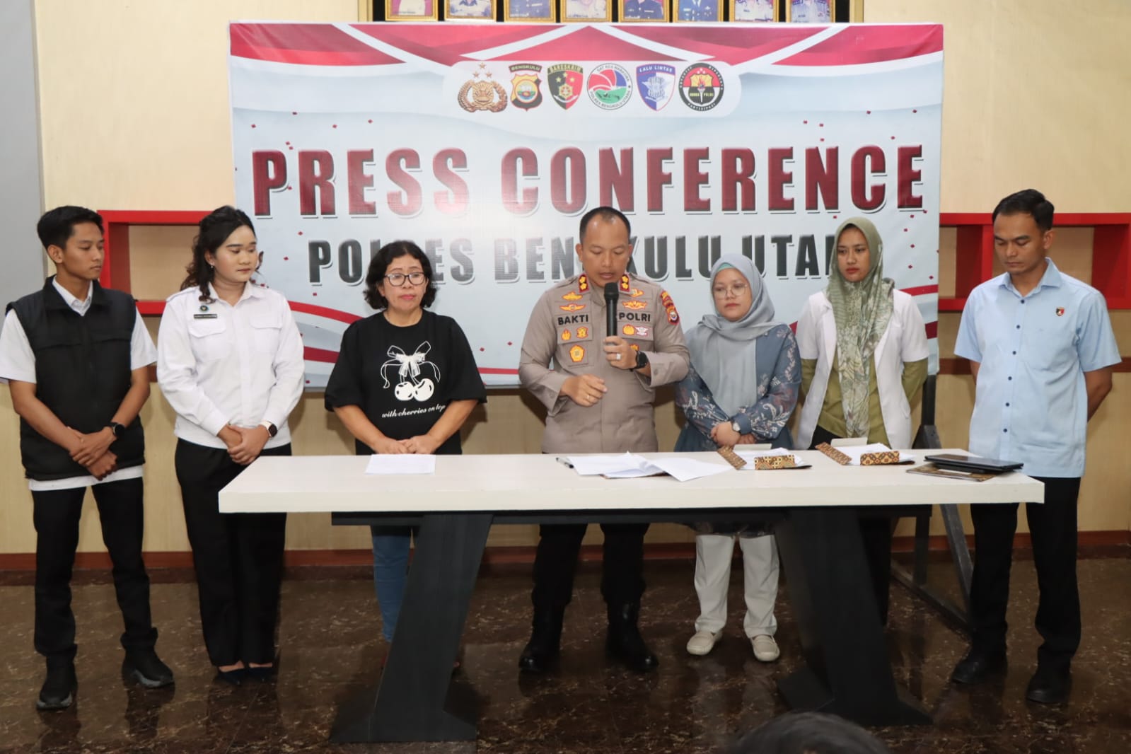 Polres Bengkulu Utara Gelar Press Release: Siswa MIN 02 Meninggal Bukan Karena Keracunan MBG